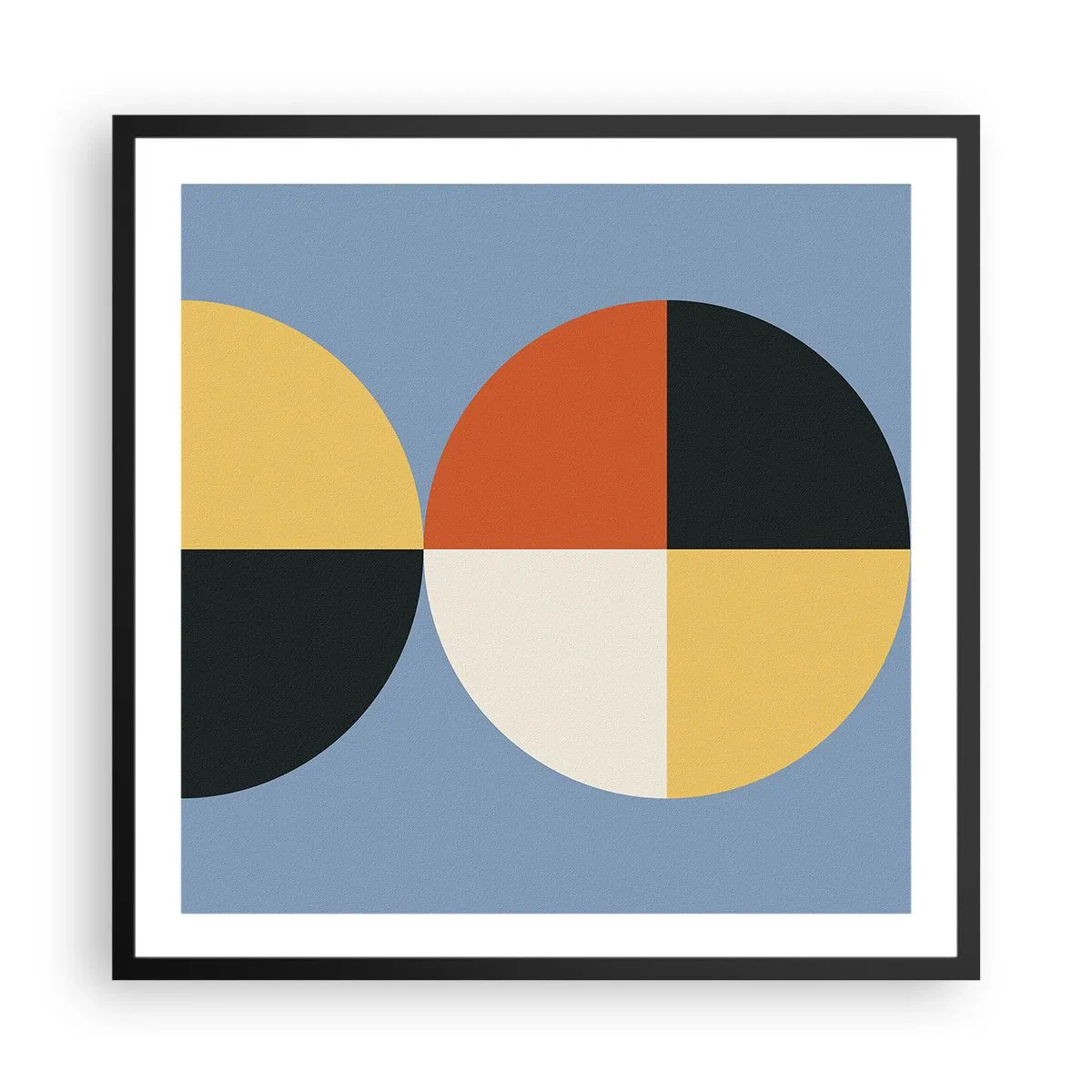 Affisch i svart ram - Titta och räkna - 60x60 cm