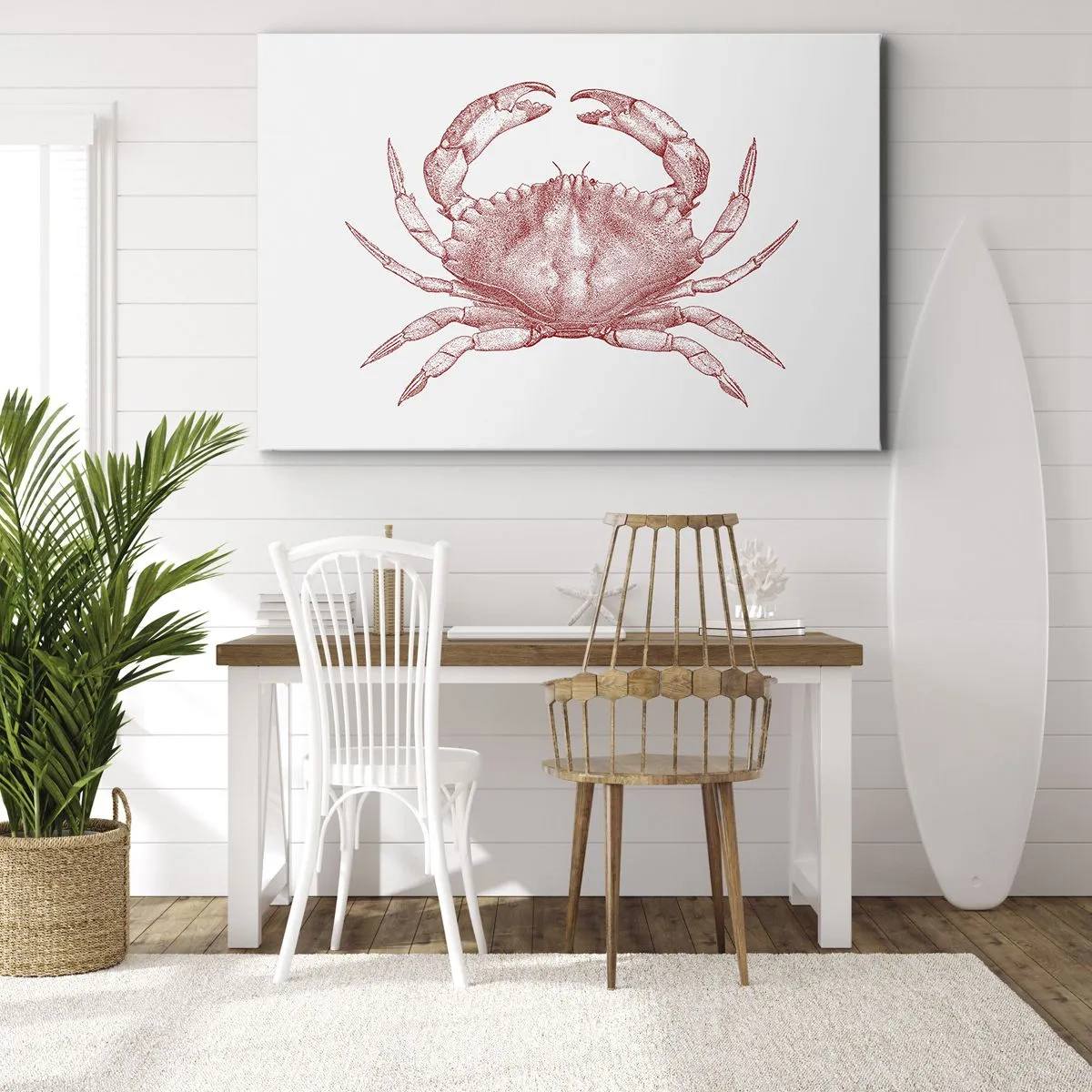 Canvastavla - Bild på duk - Krabba över krabbor - 70x50 cm