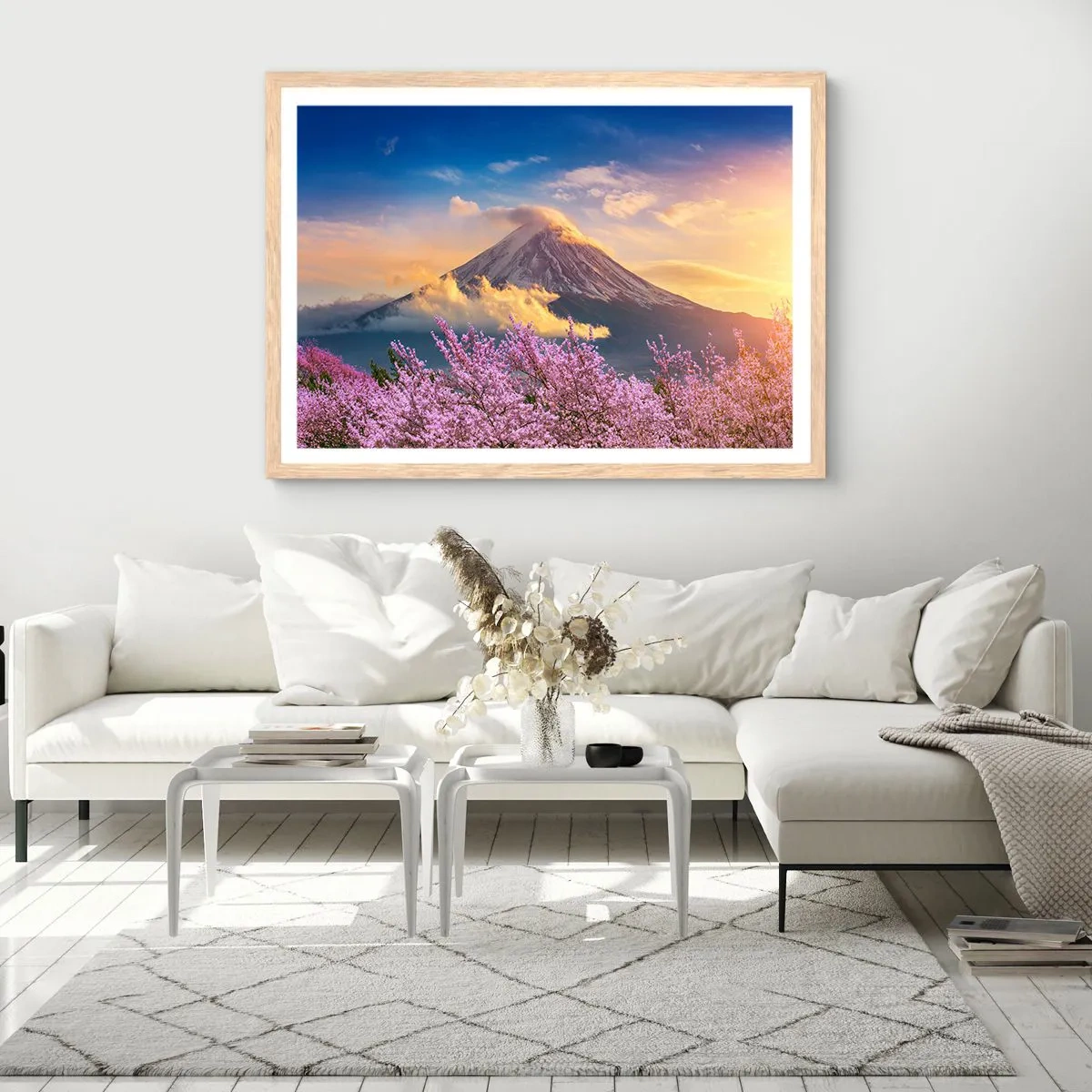 Affisch i ram av ljusek - Japansk helgedom - 100x70 cm