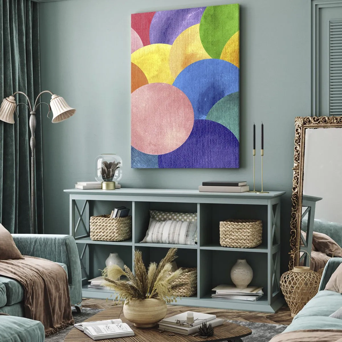 Canvastavla - Bild på duk - Full av liv - 45x80 cm