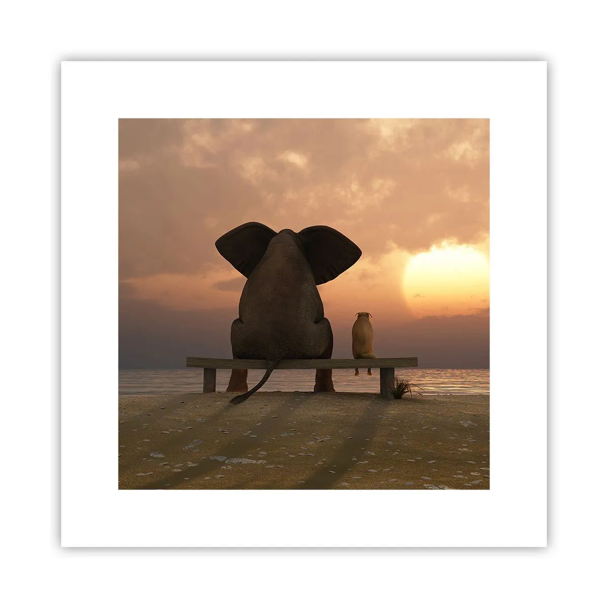 Affisch - Det är bra att vara tyst tillsammans - 30x30 cm