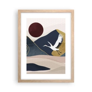 Affisch i ram av ljusek - Nästa dag FLUGIT iväg - 30x40 cm