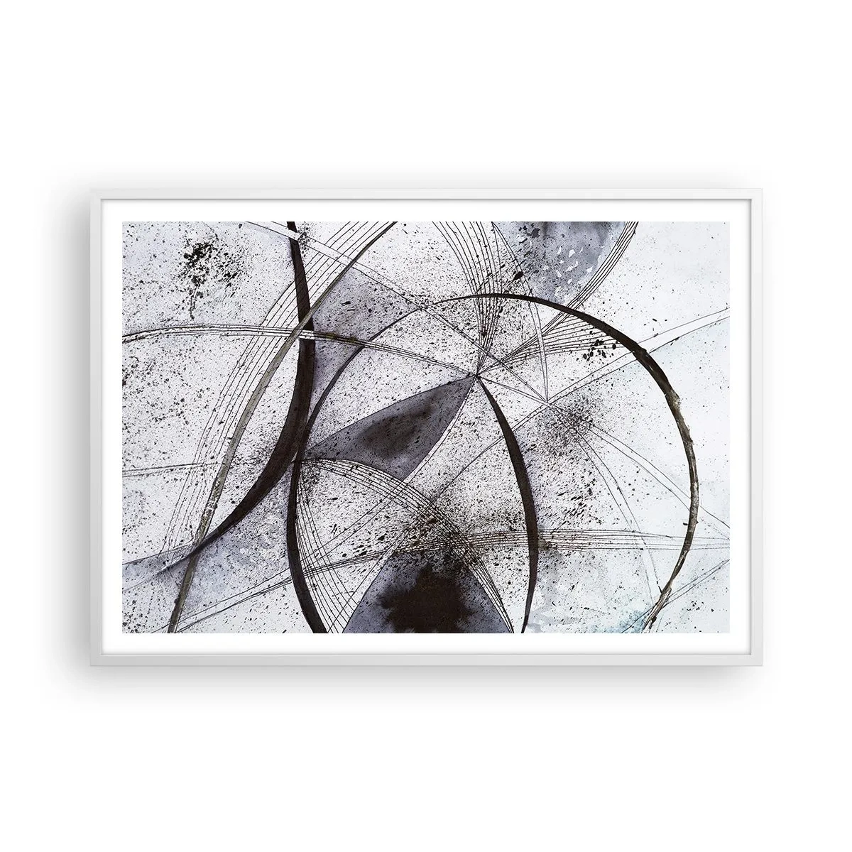 Affisch i vit ram - Futuristisk fantasi - 100x70 cm