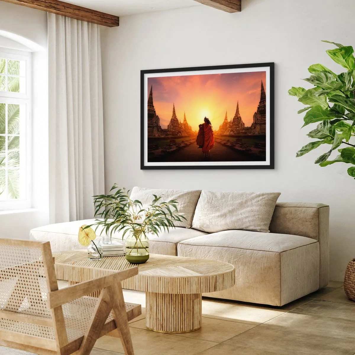 Affisch i svart ram - I lugn genom evigheten - 100x70 cm