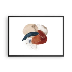 Affisch i svart ram - Oval komposition - 70x50 cm