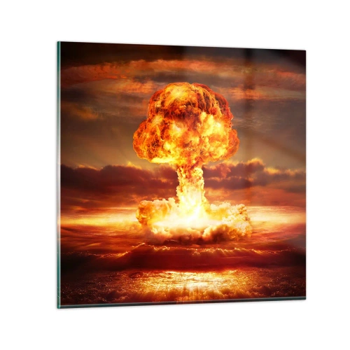 Glastavla - Bild på glas - Och så blir det slut - 30x30 cm