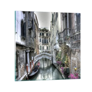 Glastavla - Bild på glas - Tyst begrundan sedan några sekel - 40x40 cm