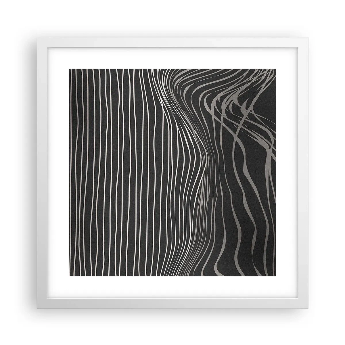 Affisch i vit ram - Rytm och accent - 40x40 cm