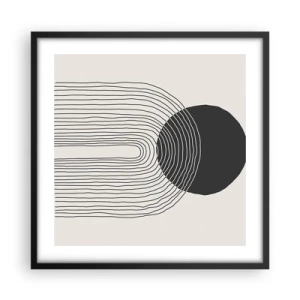 Affisch i svart ram - Darr och säkerhet - 50x50 cm