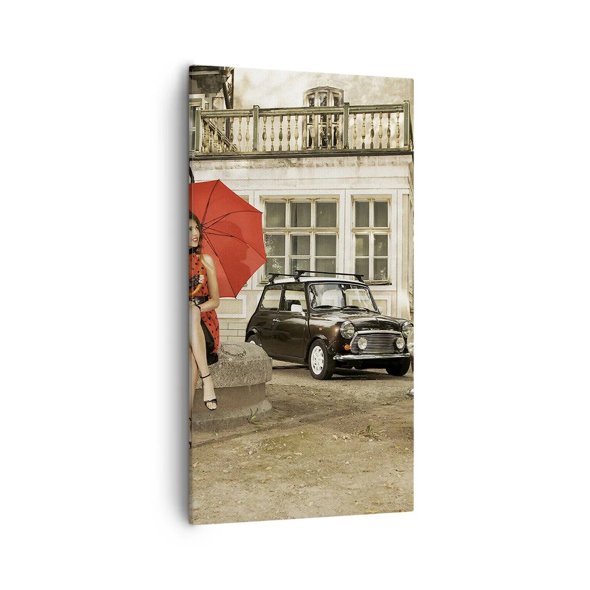 Canvastavla - Bild på duk - Sentimental miniresa - 55x100 cm
