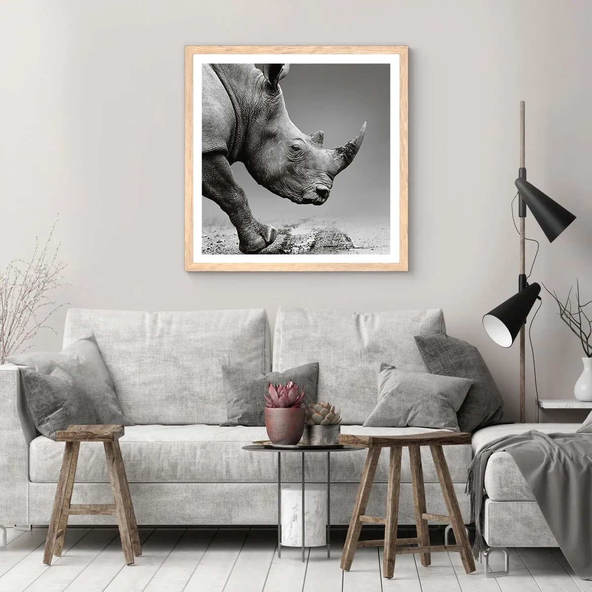 Affisch i ram av ljusek - Ostoppbar kraft - 40x40 cm