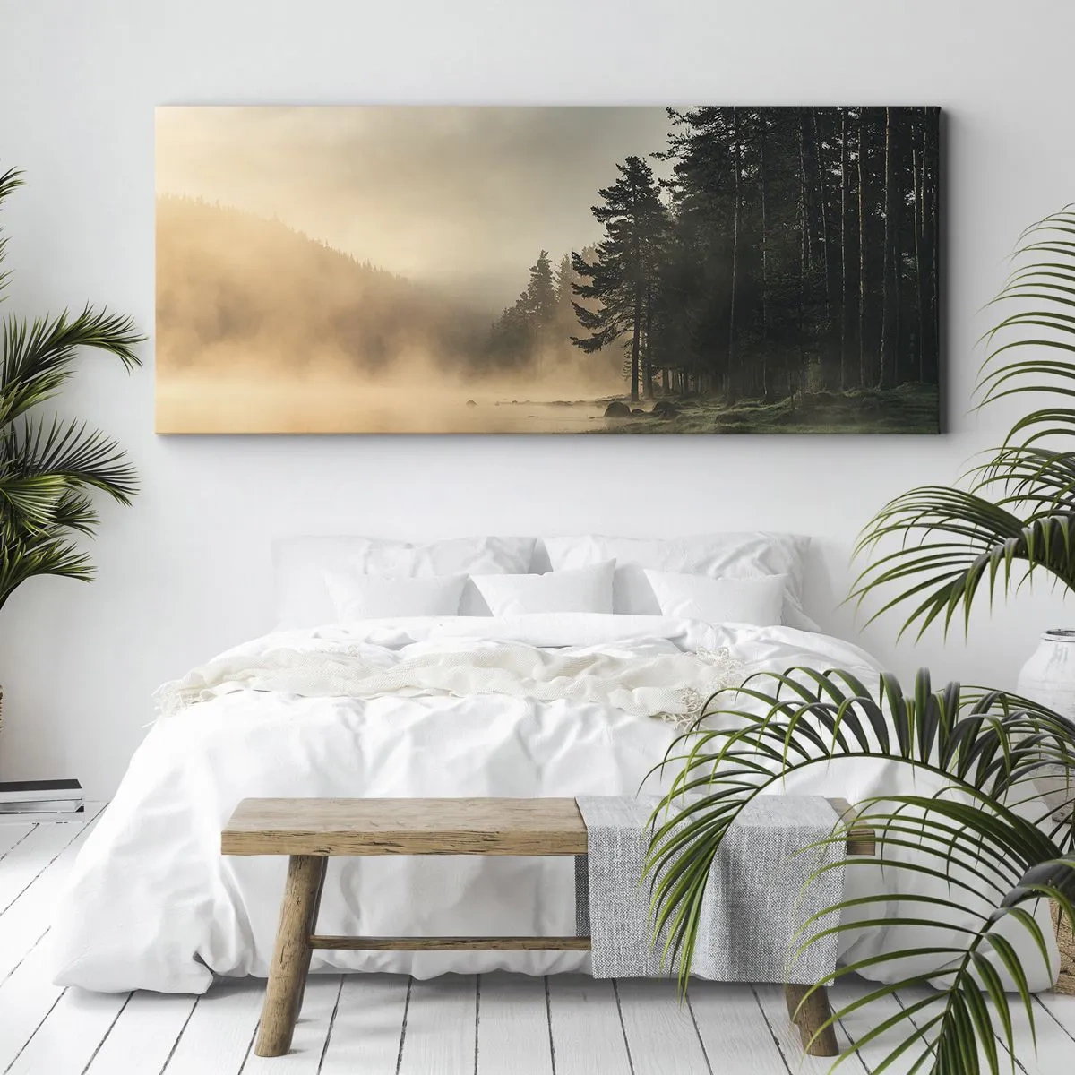 Canvastavla - Bild på duk - Dagen föds - 120x50 cm