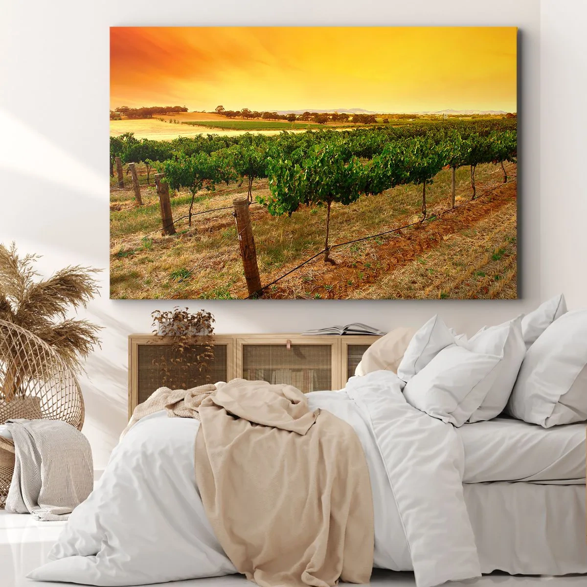 Canvastavla - Bild på duk - Dricka solen - 120x80 cm