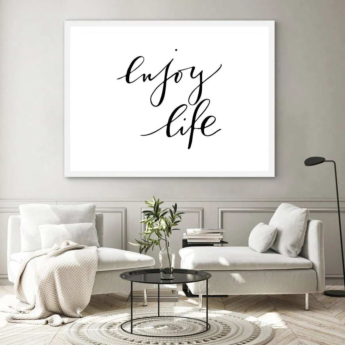 Affisch i vit ram - Ingenting att tillägga… - 91x61 cm