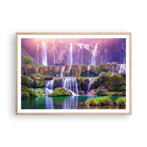 Affisch i ram av ljusek - Trappan till himlen - 100x70 cm