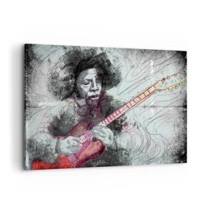 Canvastavla - Bild på duk - På musikens vågor - 120x80 cm