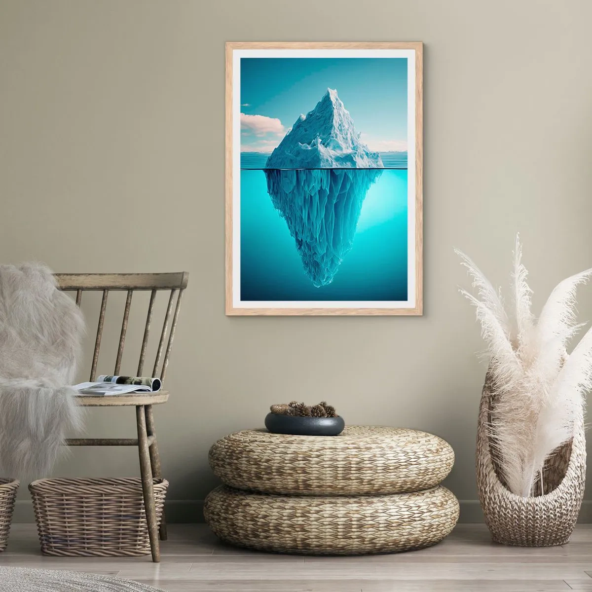 Affisch i ram av ljusek - Isdrottning - 40x50 cm