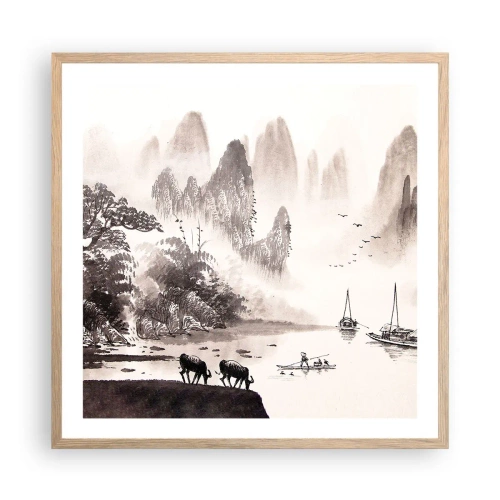 Affisch i ram av ljusek - Österns exotiska vardag - 60x60 cm