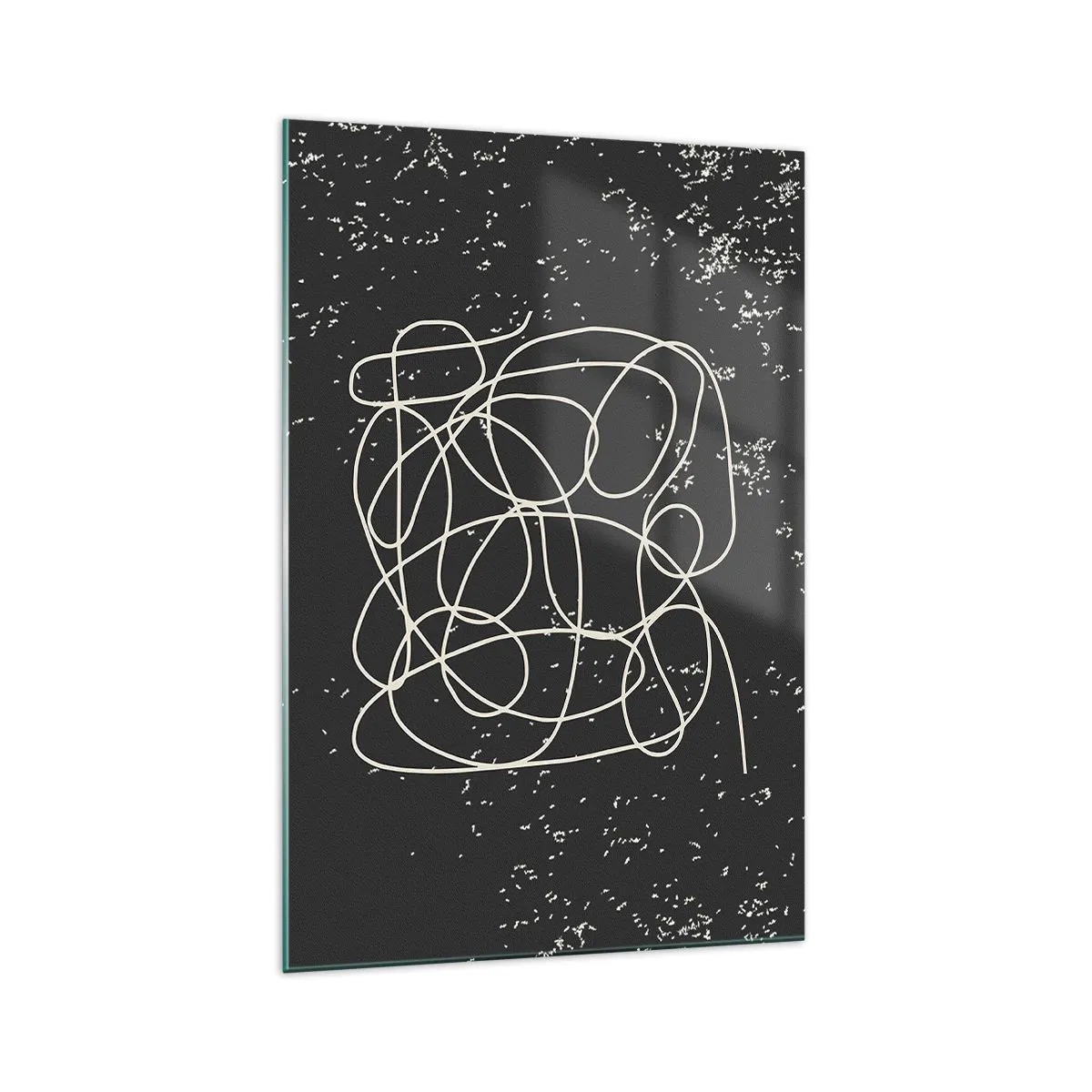 Glastavla - Bild på glas - Vilsegångna tankar - 70x100 cm