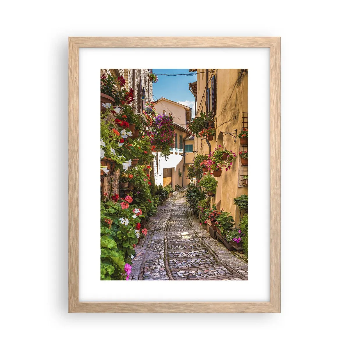 Affisch i ram av ljusek - Italiensk gränd - 30x40 cm
