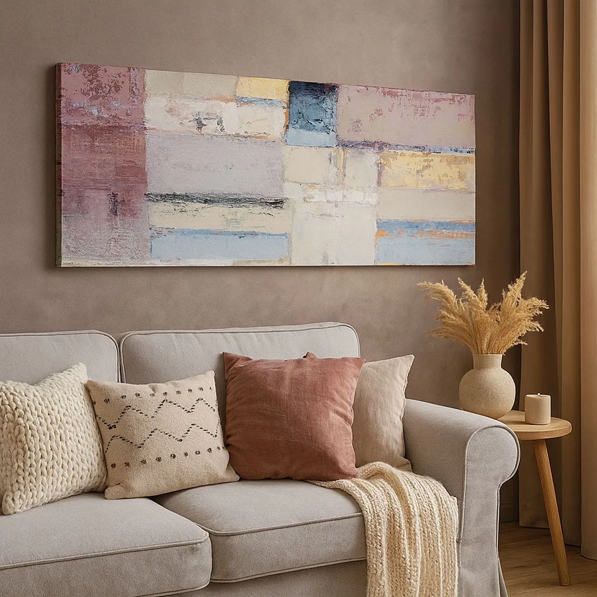 Canvastavla - Bild på duk - Geometrins lugn - 100x40 cm