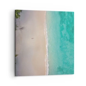 Canvastavla - Bild på duk - En strand i paradiset - 50x50 cm