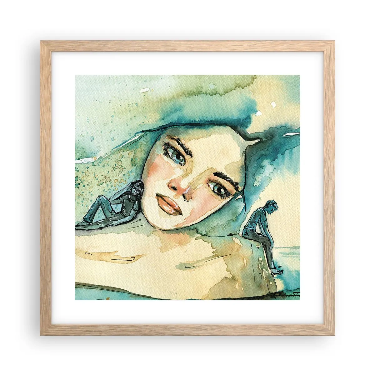 Affisch i ram av ljusek - Am I blue? - 40x40 cm