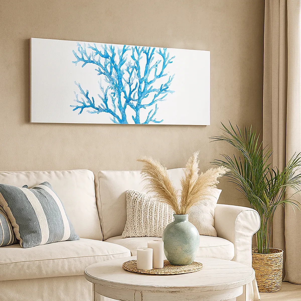 Canvastavla - Bild på duk - Marin filigran - 30x30 cm