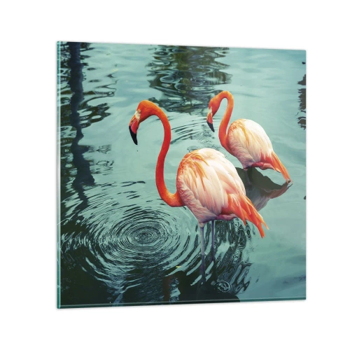 Glastavla - Bild på glas - Nu är vi på modet - 60x60 cm