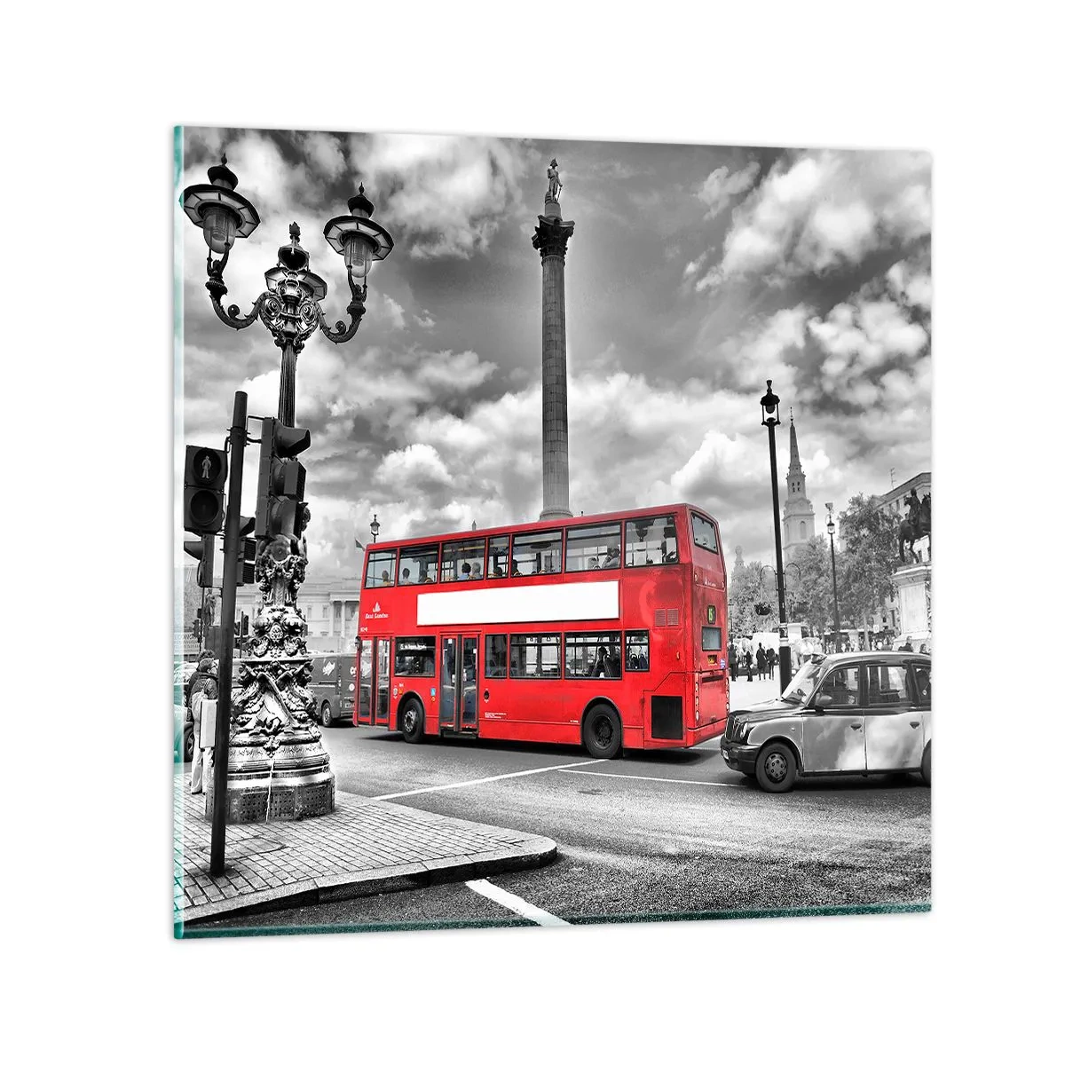 Glastavla - Bild på glas - Stadens riktiga blodomlopp - 60x60 cm