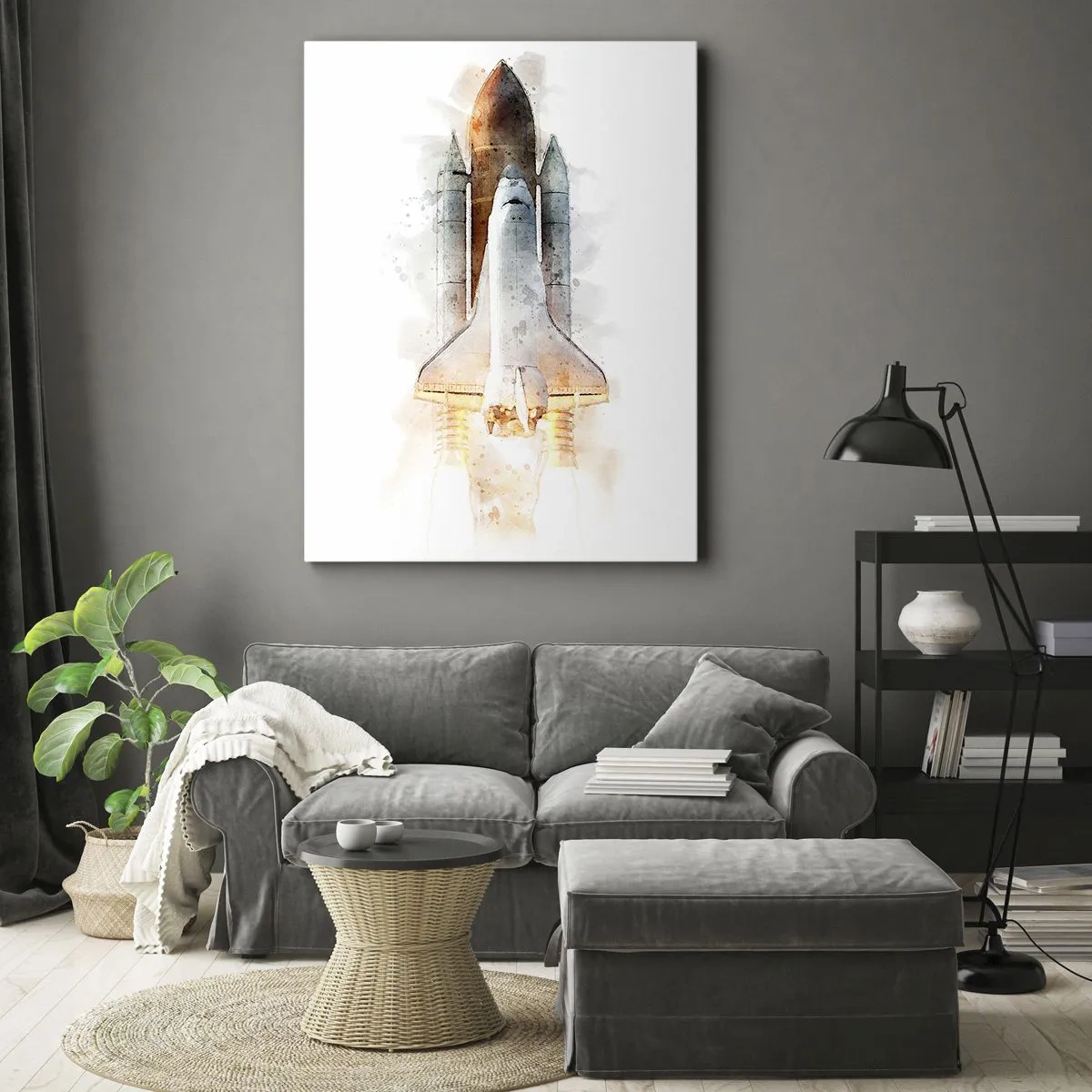 Canvastavla - Bild på duk - Upptäckare efter start - 50x70 cm