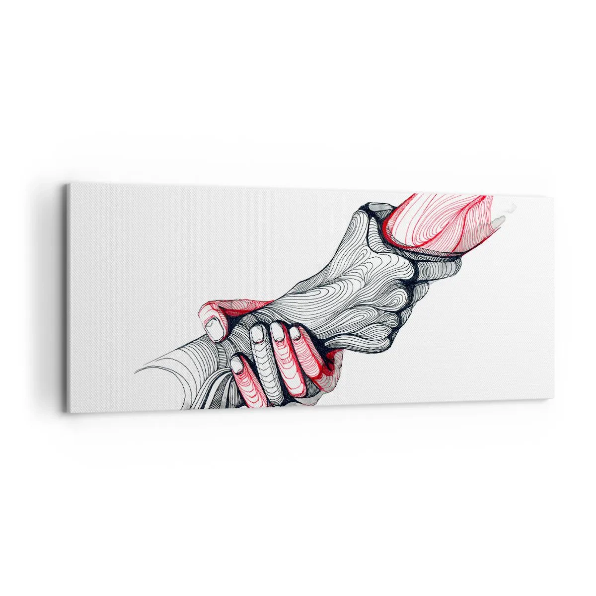 Canvastavla - Bild på duk - Du är i goda händer - 100x40 cm