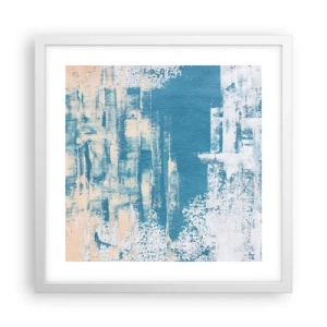 Affisch i vit ram - Genom istapp - 40x40 cm