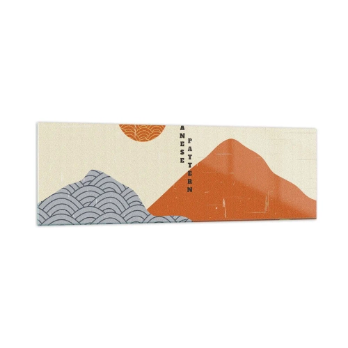 Glastavla - Bild på glas - I den japanska andan - 160x50 cm