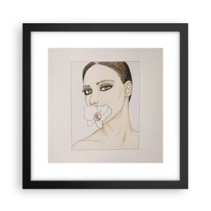 Affisch i svart ram - Elegansens och skönhetens symbol - 30x30 cm