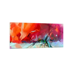Glastavla - Bild på glas - Ljus- och färgexplosion - 120x50 cm