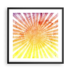 Affisch i svart ram - Solupp- och nedgångar - 50x50 cm