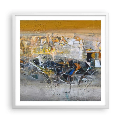 Affisch i vit ram - Allt blir bra - 60x60 cm