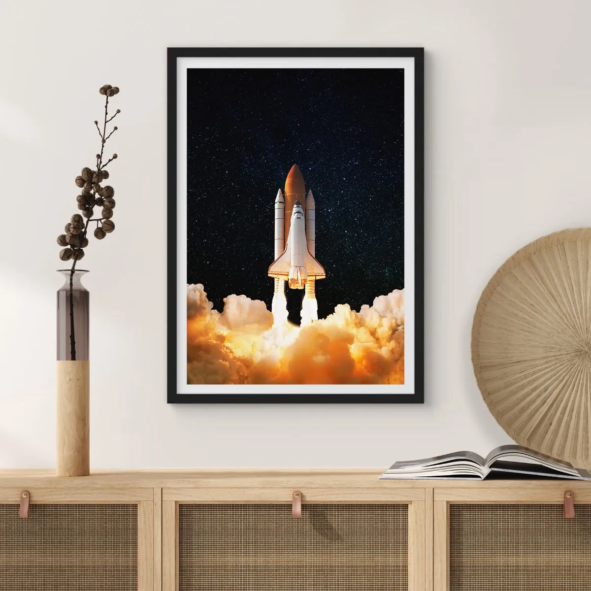 Affisch i svart ram - Ad astra! - 30x40 cm