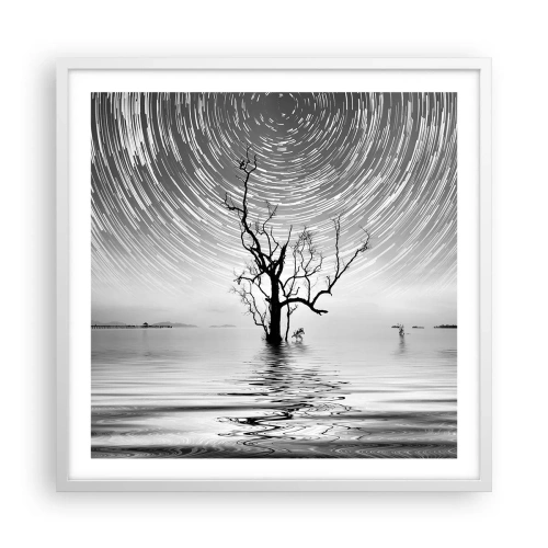 Affisch i vit ram - Naturens symfoni - 60x60 cm