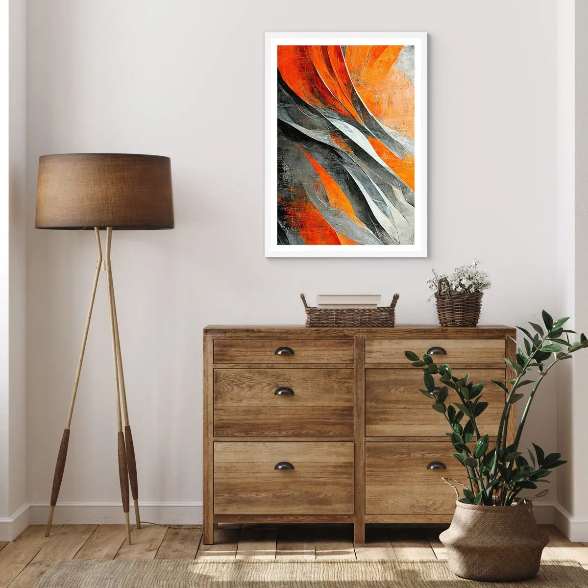 Affisch i vit ram - Värme och kyla - 30x40 cm