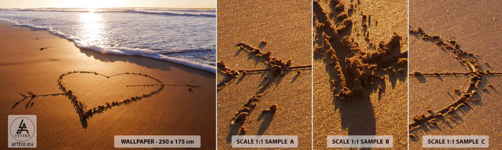 Provbit av fototapet Premium Canvas - Sommarbekännelse - Landskap, Strand, Hav - 100x30 cm