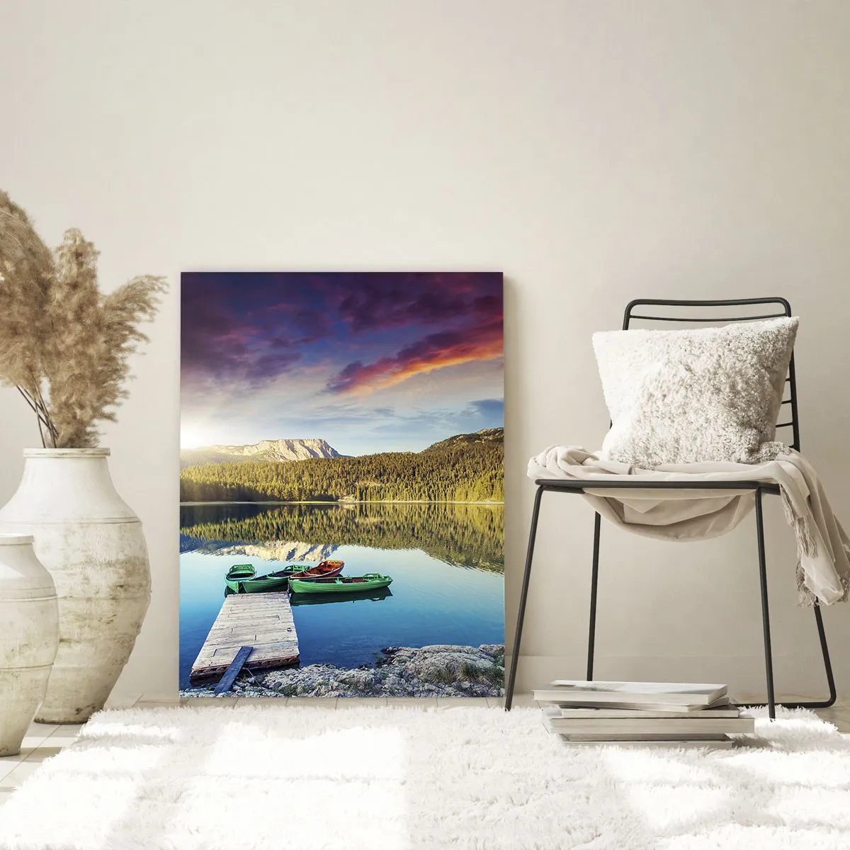 Glastavla - Bild på glas - Vid spegelklart vatten - 50x70 cm