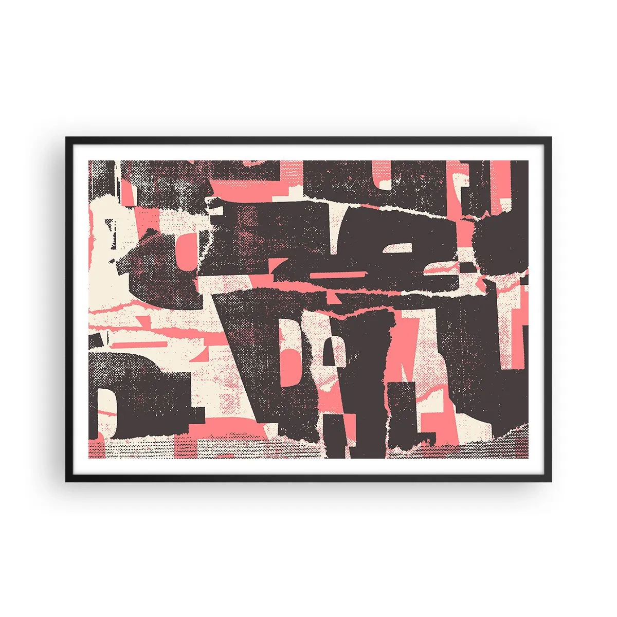 Affisch i svart ram - Allt liv och rörelse - 100x70 cm