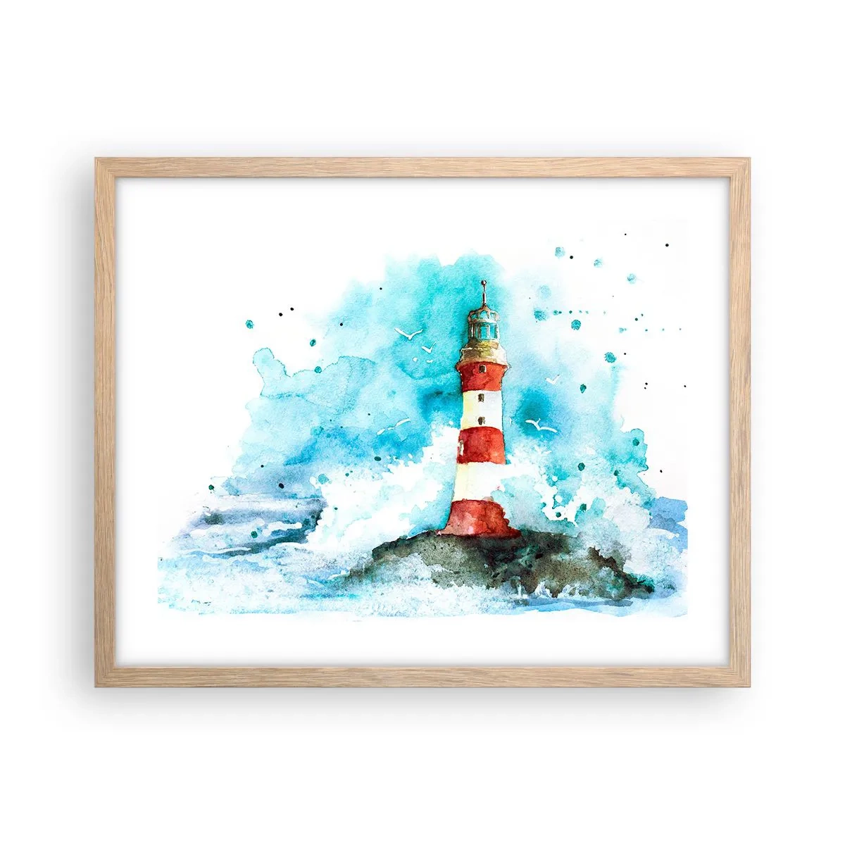 Affisch i ram av ljusek - Elementens enhet - 50x40 cm