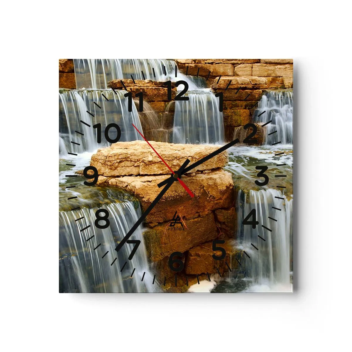 Väggklocka - Klocka på glas - Trappan till himlen - 30x30 cm