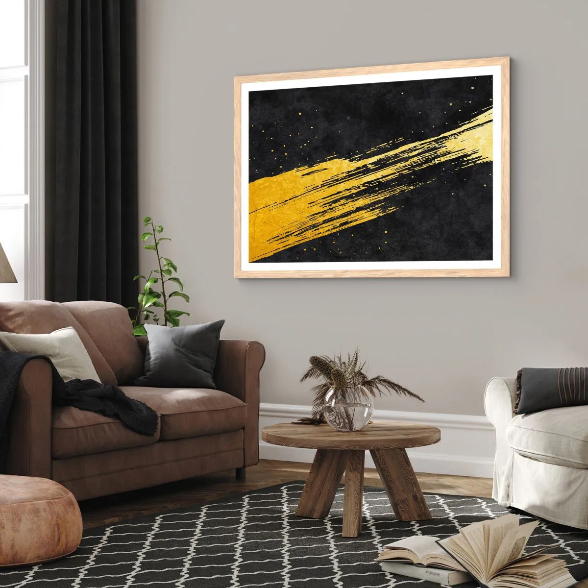 Affisch i ram av ljusek - Hoppa in i hyperrymden - 100x70 cm