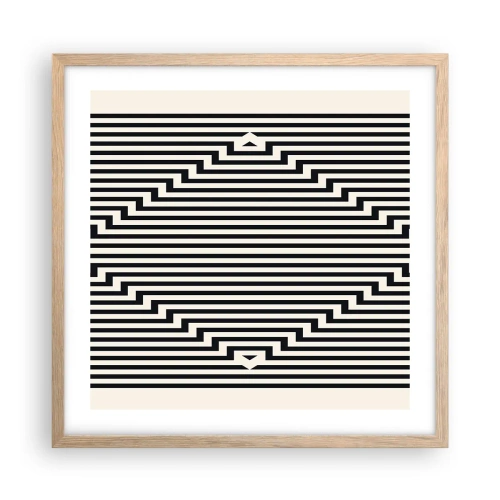 Affisch i ram av ljusek - Geometrisk illusion - 50x50 cm