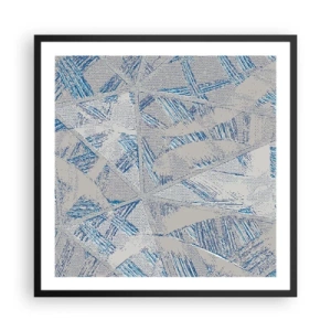 Affisch i svart ram - I en gråblå labyrint - 60x60 cm