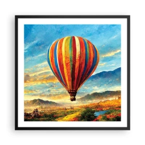 Affisch i svart ram - I tystnad ser man mer - 60x60 cm